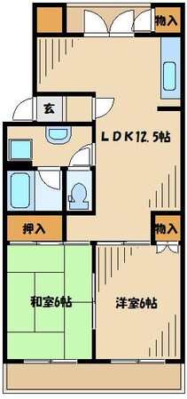 有馬持田マンションの物件間取画像